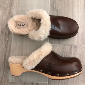 Sheepskin Fur Wood Clogs Mules | Poshmark